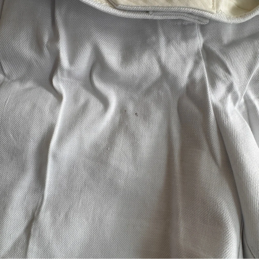 J Crew White Lucia Short in Stretch Linen Blend Womens Size 12